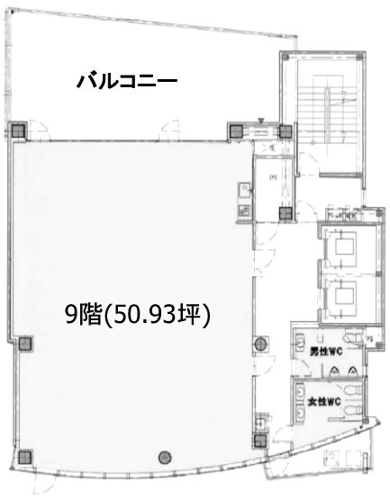 AD市ヶ谷ビル9F 間取り図