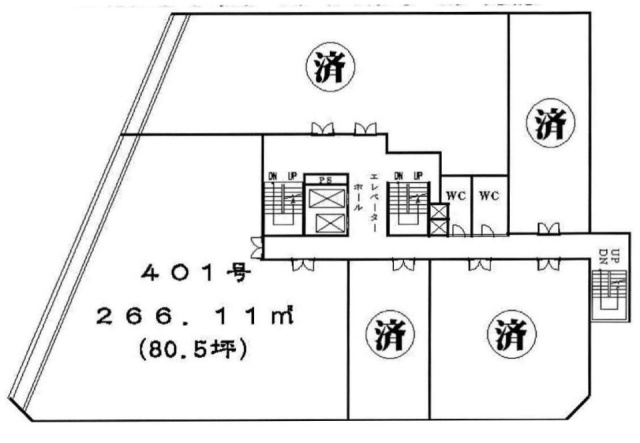 新陽ビル高田馬場401 間取り図