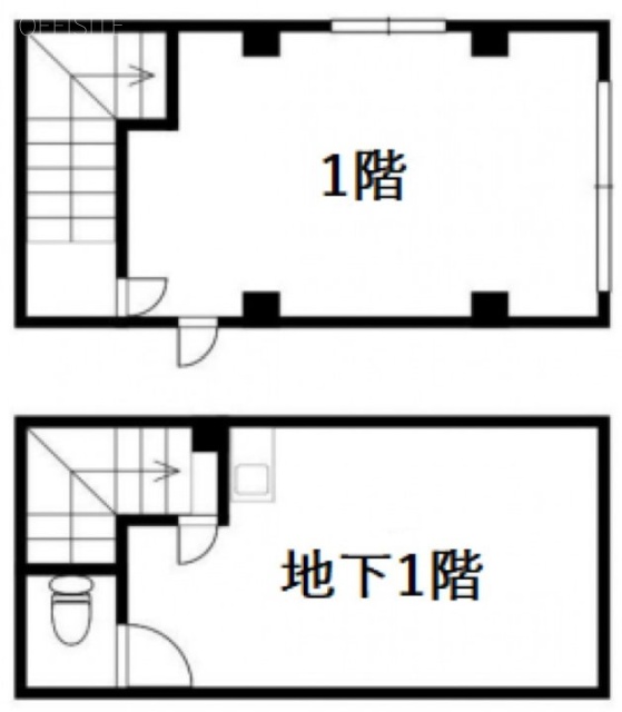 KビルB1F~1F 間取り図