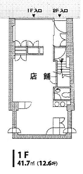 六本木5丁目ビル1F 間取り図