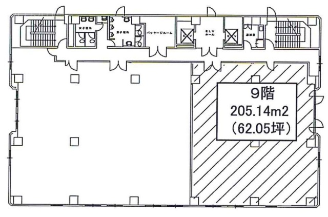 江間忠晴海ビル9F 間取り図