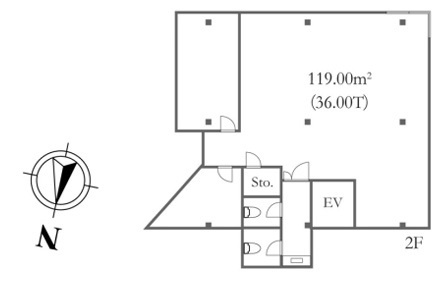 レインボービル2F 間取り図