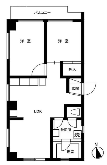 池之端ヒロ・ハイツ805 間取り図