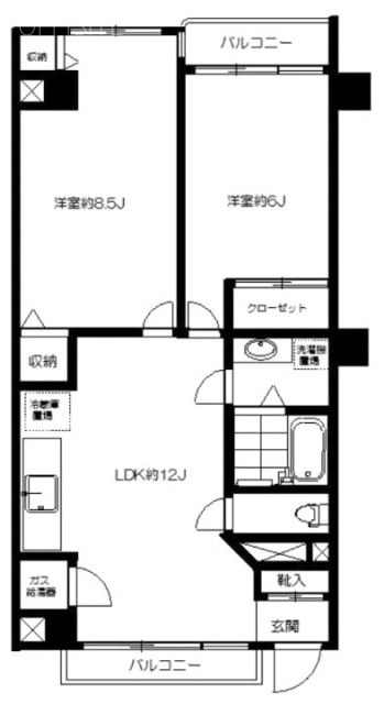 日興パレス外苑201 間取り図