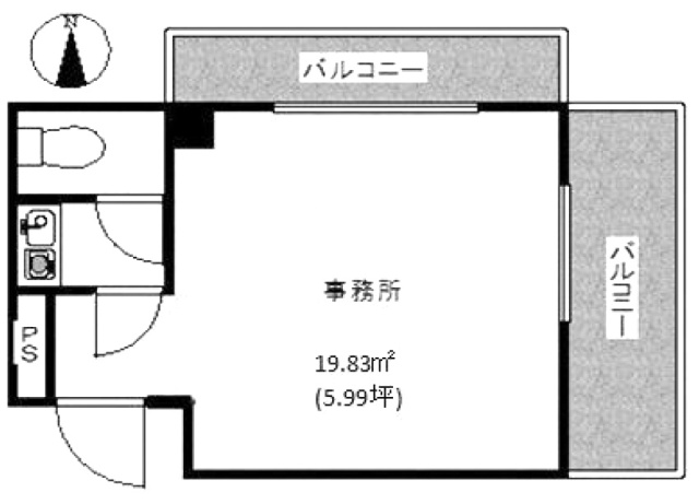 渋谷サニービル4F 間取り図