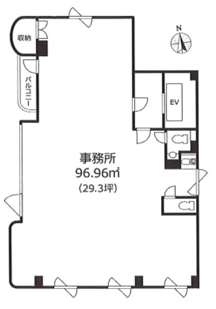 シンク白山ビル4F 間取り図