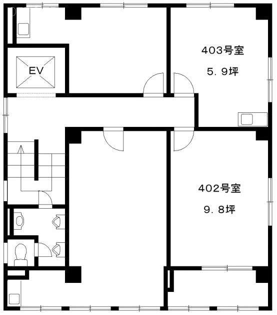 進盛ビル402 間取り図