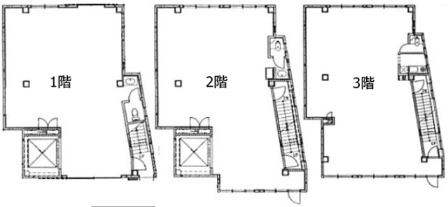 (仮)千石二丁目ビル1棟1F~3F 間取り図