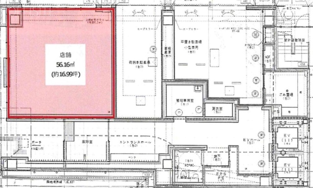 キューブワン八丁堀1F 間取り図
